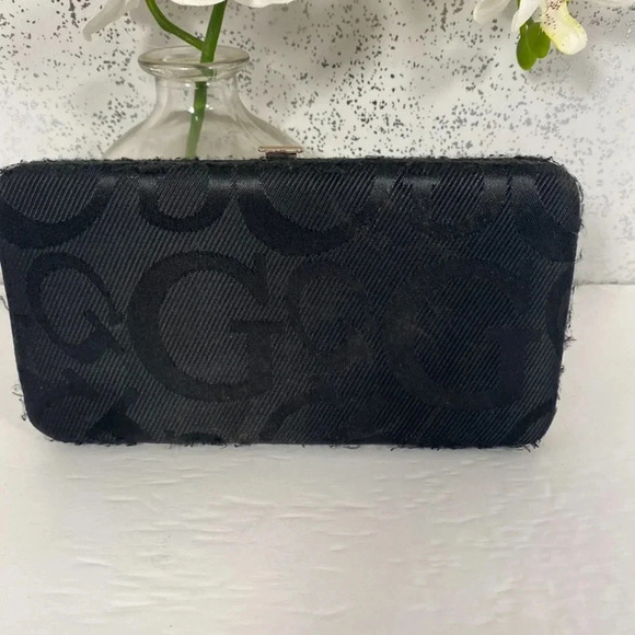 Guess Black Logo Cloth Flat Style Wallet - Picture 5 of 8